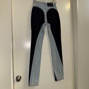 Mugler denim with black design